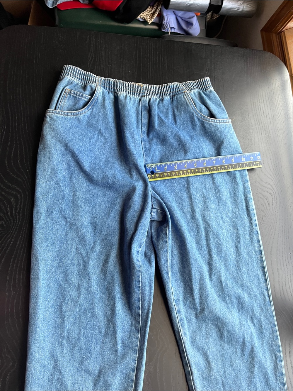 Sonoma Life + Style Women's Blue Denim Elastic Waist Jeans Pants Size M - Picture 14 of 16